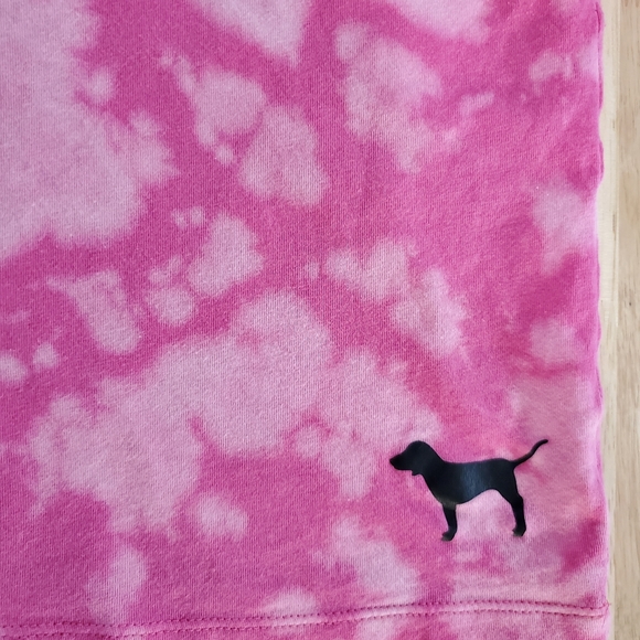 VS Pink Watercolor ombre Crop top with mesh net sleeves Custom gym wear Medium - Picture 3 of 4